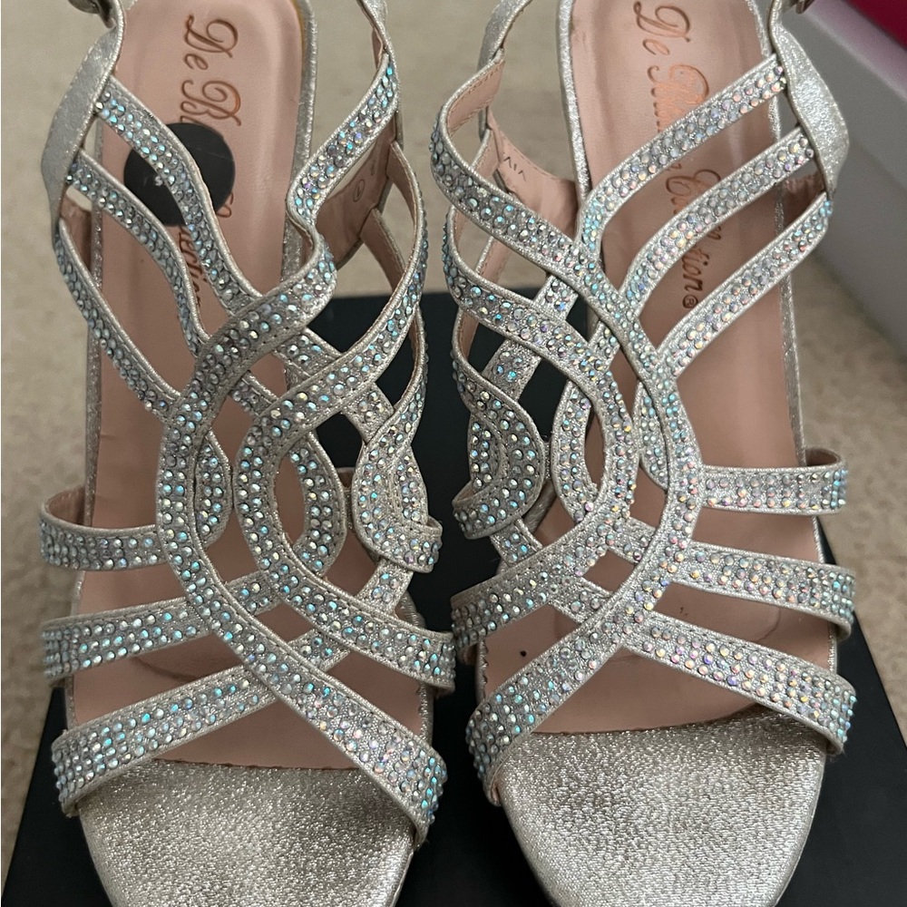 Women's Silver Strappy Sandals